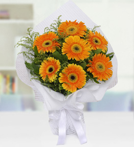 Turuncu Gerbera Buketi