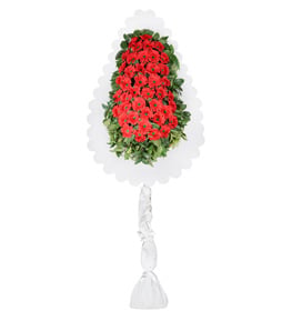 Tek Katlı Kırmızı Gerbera Çiçek Sepeti