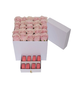 White Grace Pembe Gül Macaron