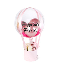 Dream Flower Balonda Gül ve Ayıcık