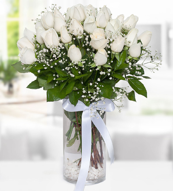 Vazoda 35 Beyaz G�l