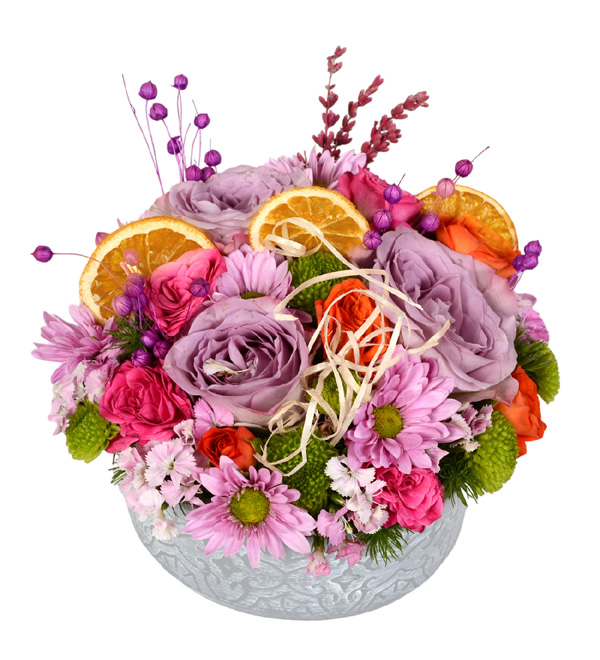 Colorful Flower Vazoda G�ller ve Mevsim �i�ekleri