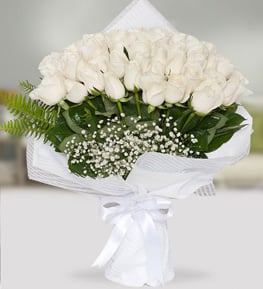 51 Beyaz G�l Buketi