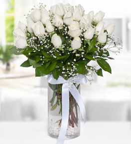 Vazoda 35 Beyaz G�l