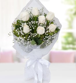 7 Beyaz G�l Buketi