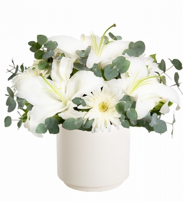 Polimer Saks�da Lilyum ve Gerbera Aranjman�