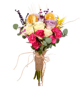 Design Fresh Renkli G�l Buketi