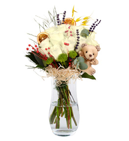 Teddy Bear ve Beyaz G�ller