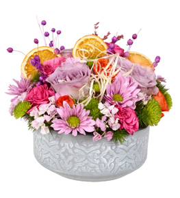 Colorful Flower Vazoda G�ller ve Mevsim �i�ekleri
