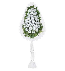 Tek Katl� Beyaz Gerbera �i�ek Sepeti
