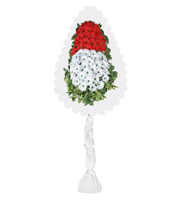 Tasar�m �elenk K�rm�z� ve Beyaz Gerbera